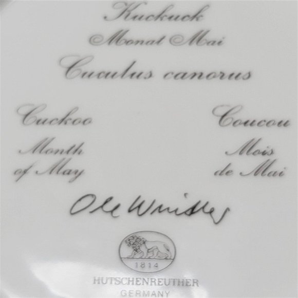 Hutschenreuther collector's plate Bird May Cuckoo - Picture 5 of 6